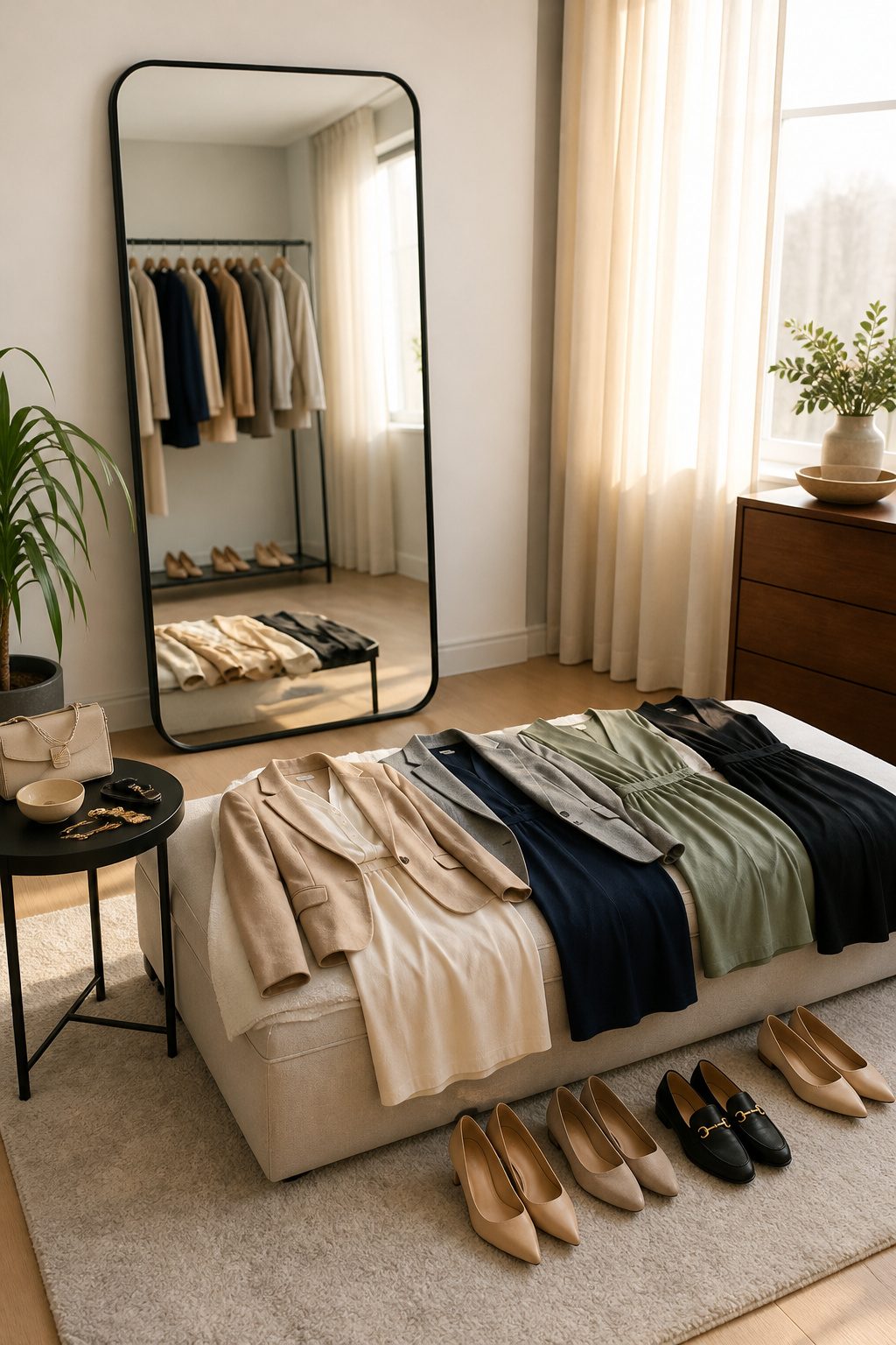 A minimalistic workspace with a focus on comfort and style.