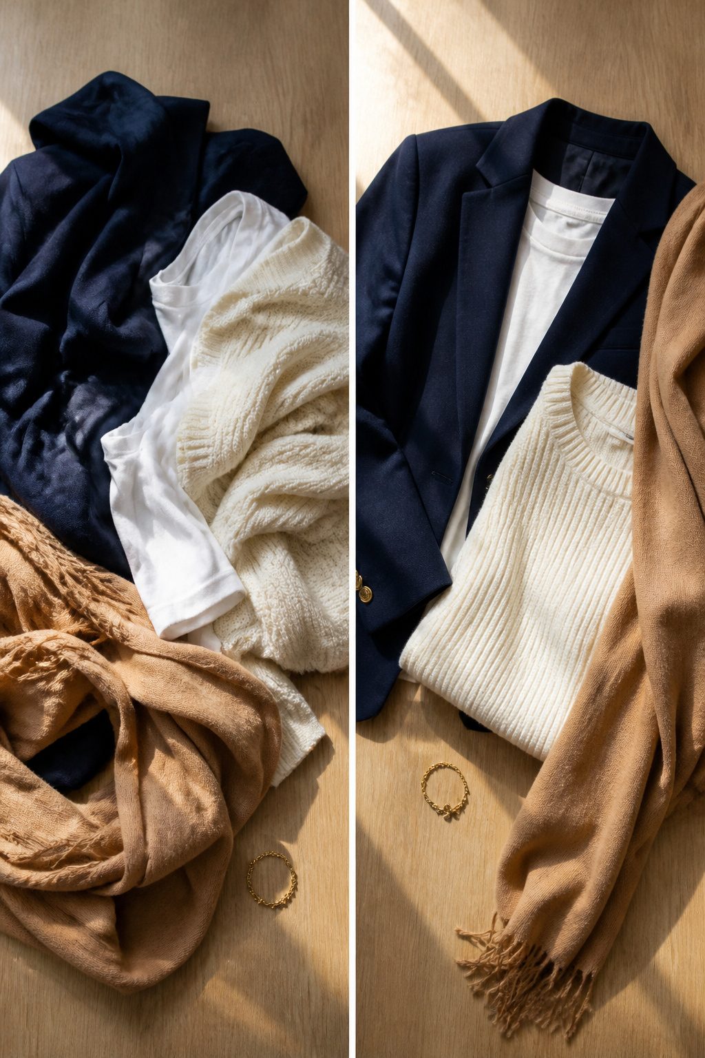 A color palette displayed with various fabric swatches.