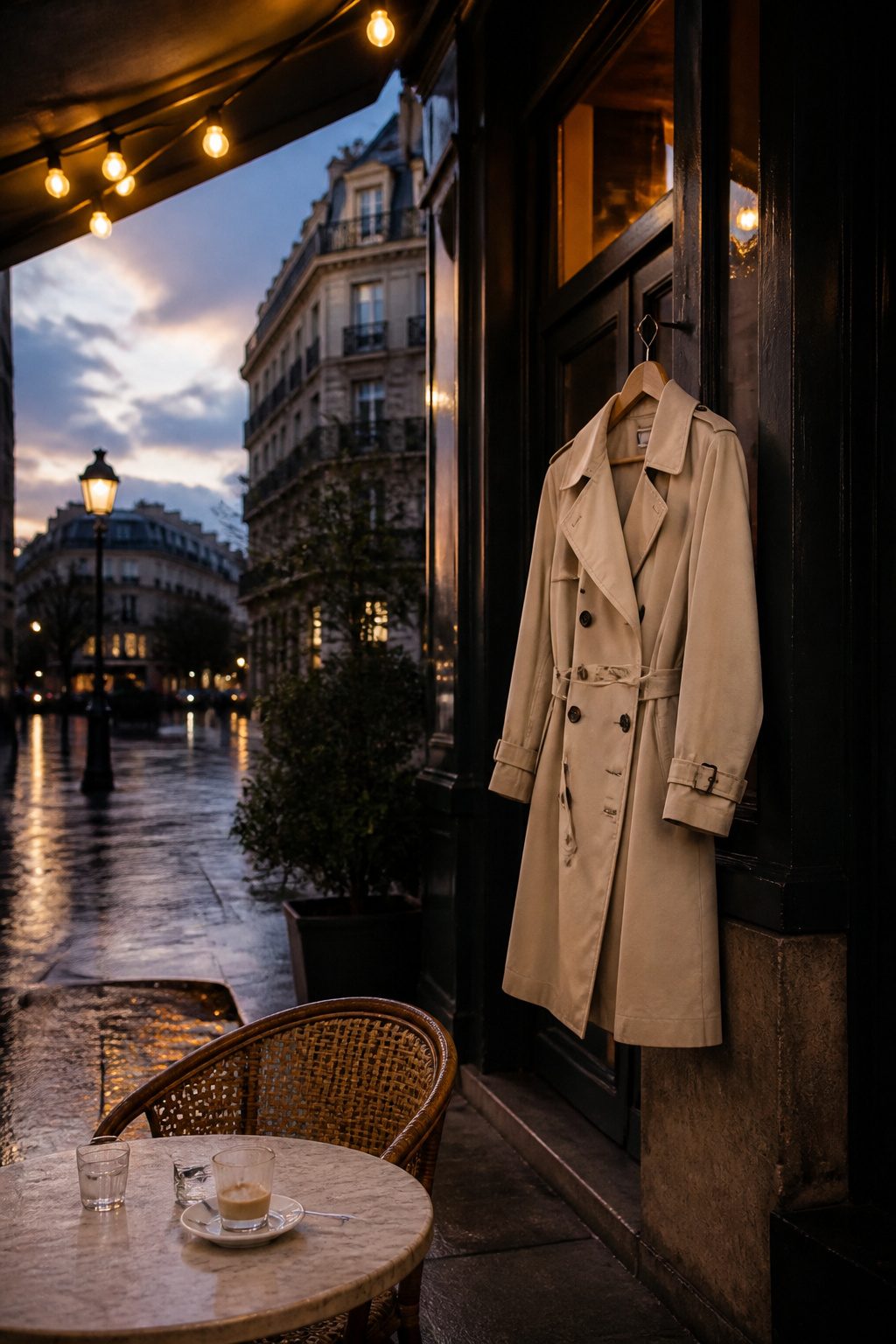 A lightweight jacket displayed on a surface in a bright room.