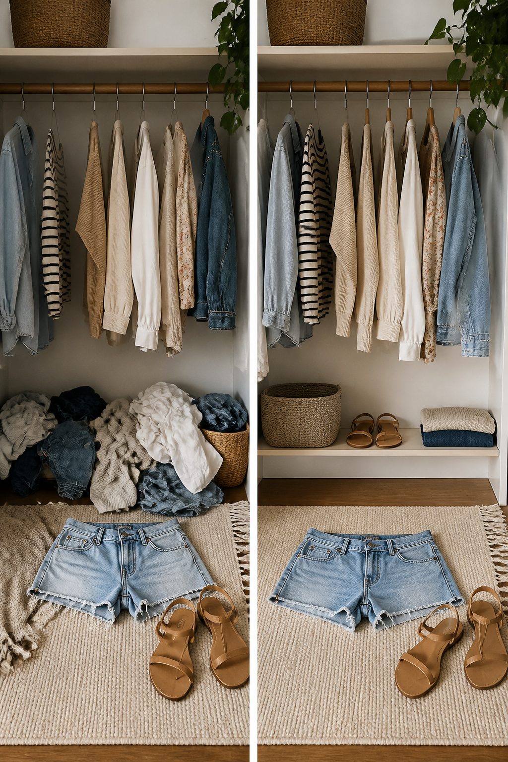 A selection of shorts displayed on a surface.