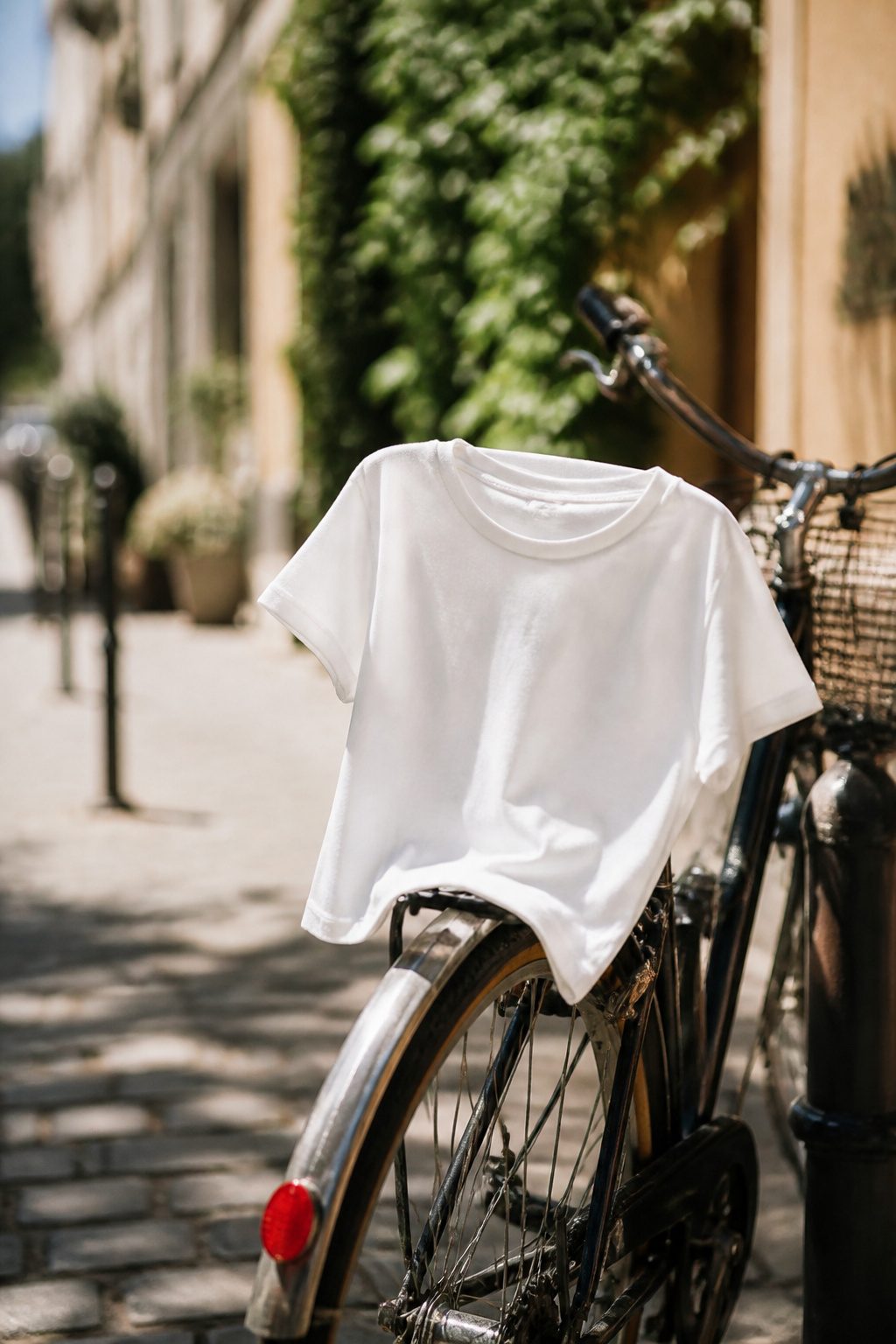 White Crop Top Styles for a Complete Wardrobe 6 White basic short sleeve crew neck crop top on a plain background.